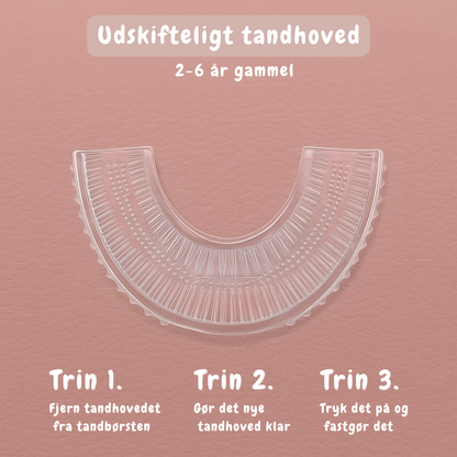 Tandhoved til U-formet Tandbørste